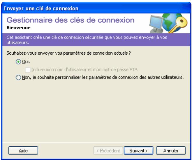 MACROMEDIA CONTRIBUTE 3-UTILISATION ET ADMINISTRATION DE CONTRIBUTE - Pour créer une clé de connexion à un site Web à partager avec les utilisateurs : - 2