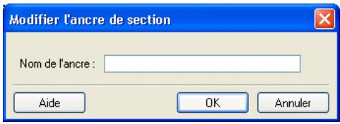 MACROMEDIA CONTRIBUTE 3-UTILISATION ET ADMINISTRATION DE CONTRIBUTE - Pour modifier le nom d'une ancre de section : - 1