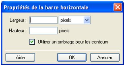 MACROMEDIA CONTRIBUTE 3-UTILISATION ET ADMINISTRATION DE CONTRIBUTE - Pour définir les propriétés d'une barre horizontale : - 1