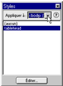 MACROMEDIA DREAMWEAVER 2-UTILISATION DE DREAMWEAVER - Pour appliquer un style personnelé : - 1