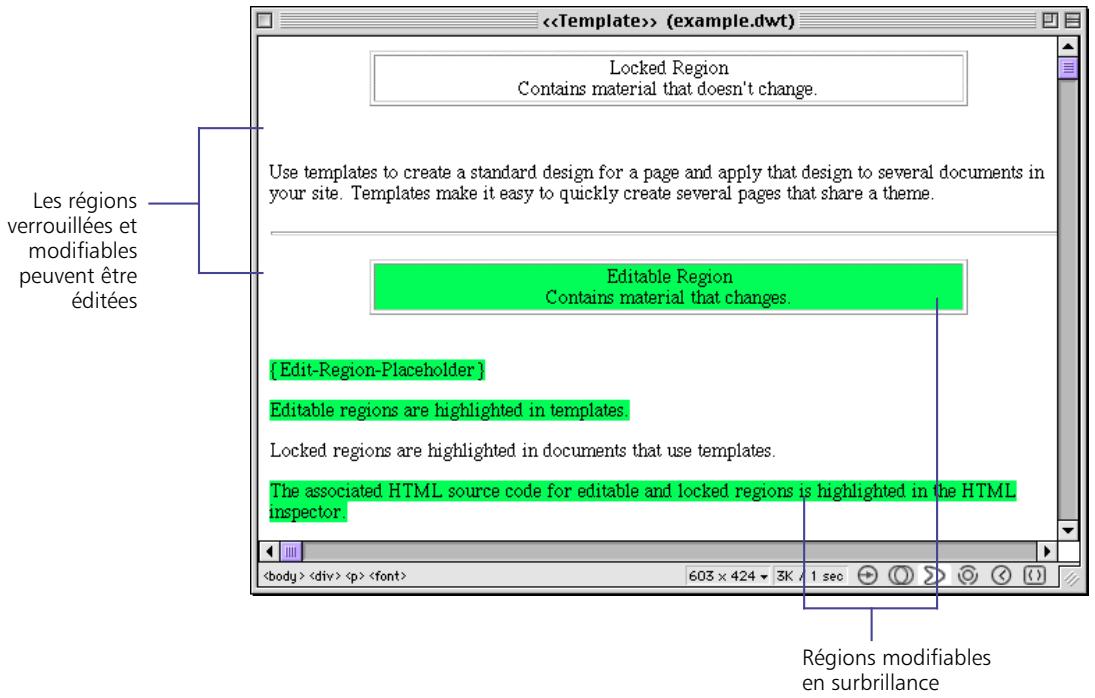 MACROMEDIA DREAMWEAVER 2-UTILISATION DE DREAMWEAVER - Affichage de régions modifiables et verrouillées - 1