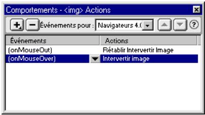MACROMEDIA DREAMWEAVER 2-UTILISATION DE DREAMWEAVER - Pour associer un comportement à un élément graphique de la page : - 3