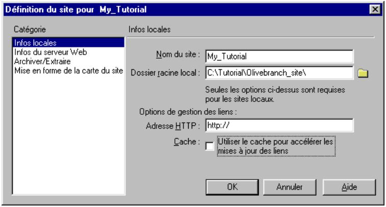 MACROMEDIA DREAMWEAVER 2-UTILISATION DE DREAMWEAVER - Pour creer un site local : - 1