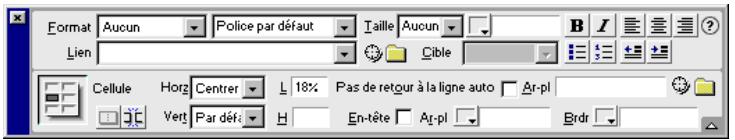 MACROMEDIA DREAMWEAVER 2-UTILISATION DE DREAMWEAVER - Pour centrer le contenu des cellules du tableau : - 1
