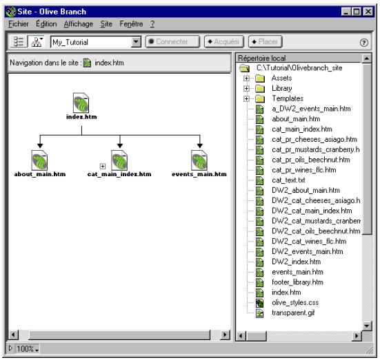 MACROMEDIA DREAMWEAVER 2-UTILISATION DE DREAMWEAVER - Pour creer une carte du site : - 2