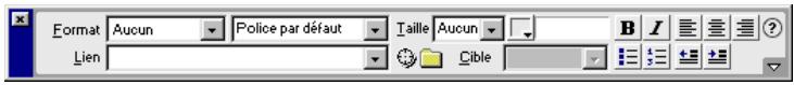 MACROMEDIA DREAMWEAVER 2-UTILISATION DE DREAMWEAVER - Utilisation de l'inspecteur de propriétés - 1
