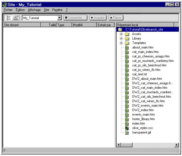 MACROMEDIA DREAMWEAVER 2-UTILISATION DE DREAMWEAVER - Pour creer un site local : - 3