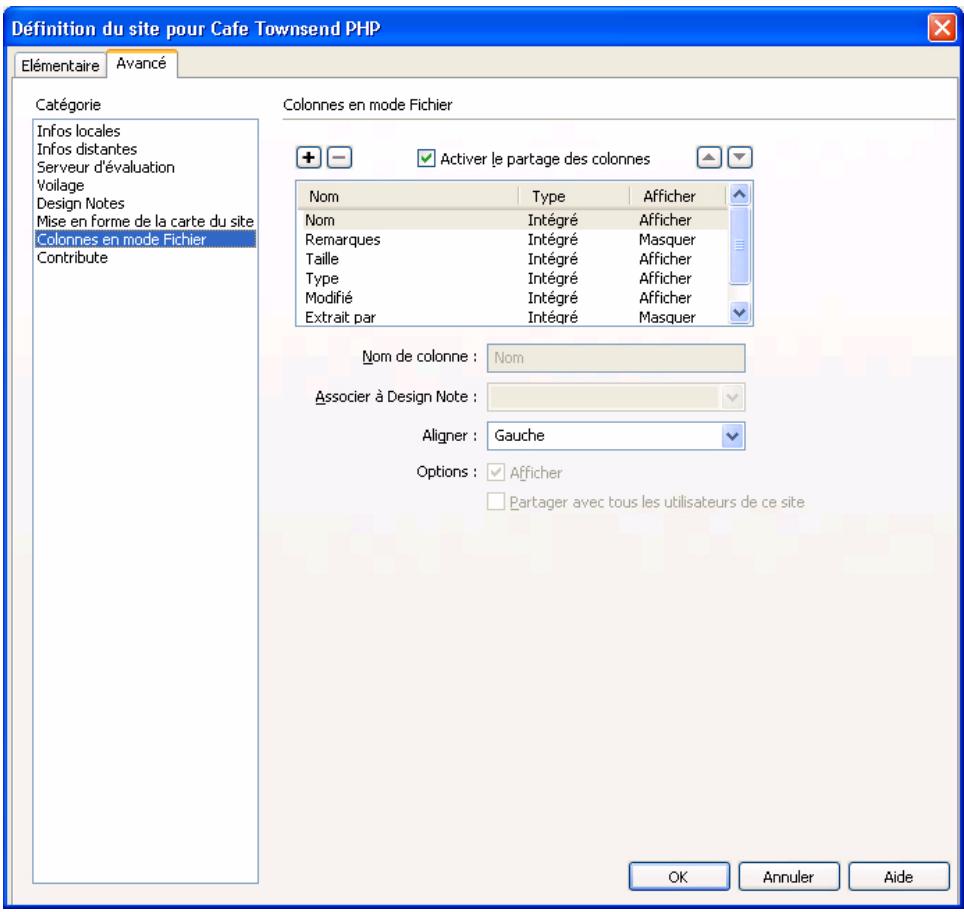 MACROMEDIA DREAMWEAVER 8-UTILISATION DE DREAMWEAVER - Pour ajouter, supprimer ou modifier des colonnes : - 1