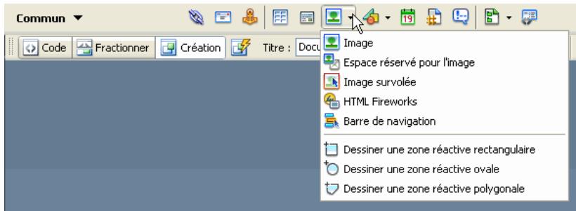 MACROMEDIA DREAMWEAVER 8-UTILISATION DE DREAMWEAVER - Pour afficher le menu contextuel d'un bouton : - 1