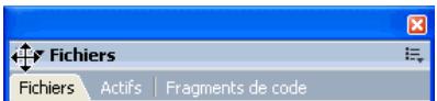 MACROMEDIA DREAMWEAVER 8-UTILISATION DE DREAMWEAVER - Pour ancrer un groupe de panneaux à d'autres groupes de panneaux (espace de travail flottant) ou à la fenêtre intégrée (sous windows uniquement): - 1