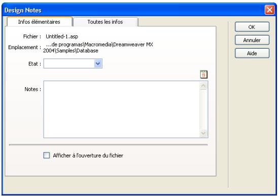 MACROMEDIA DREAMWEAVER 8-UTILISATION DE DREAMWEAVER - Remarque - 1