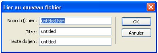 MACROMEDIA DREAMWEAVER 8-UTILISATION DE DREAMWEAVER - Pour créer un fichier et ajouter un lien à la carte du site : - 1