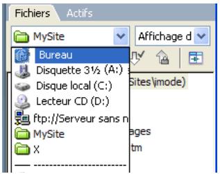 MACROMEDIA DREAMWEAVER 8-UTILISATION DE DREAMWEAVER - Pour configurer dreamweaver de façon à ce qu'il fonctionne avec le panneau fichiers : - 1