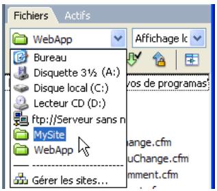 MACROMEDIA DREAMWEAVER 8-UTILISATION DE DREAMWEAVER - Pour ouvrir un site dreamweaver existant : - 1