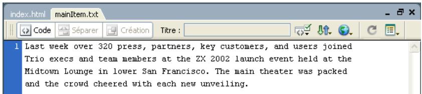 MACROMEDIA DREAMWEAVER MX 2004-BIEN DMARRER AVEC DREAMWEAVER - Pour ajouter du texte à une page : - 1