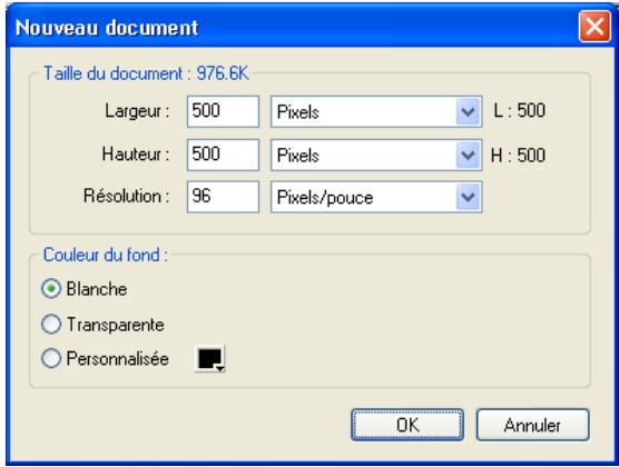 MACROMEDIA FIREWORKS 8-BIEN DMARRER AVEC FIREWORKS - Pour créer un nouveau fichier : - 1