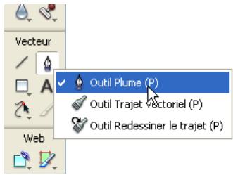 MACROMEDIA FIREWORKS 8-BIEN DMARRER AVEC FIREWORKS - Sélection d'un outil parmi un groupe d'outils - 1