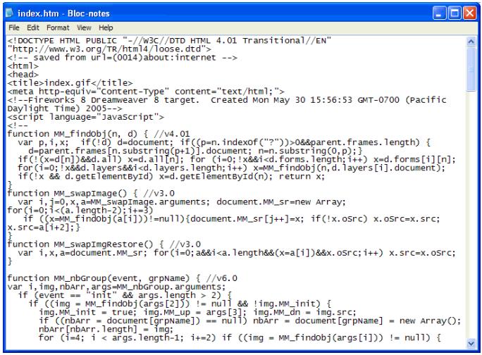 MACROMEDIA FIREWORKS 8-BIEN DMARRER AVEC FIREWORKS - Affichage du fichier HTML de fireworks dans un navigateur - 1