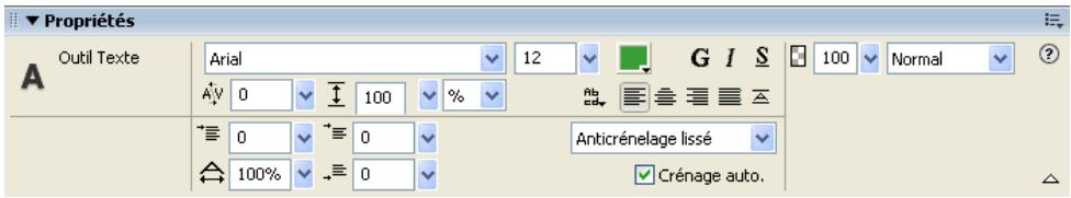 MACROMEDIA FIREWORKS 8-UTILISATION DE FIREWORKS - Outil Texte - 1