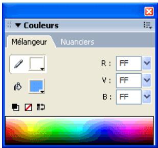 MACROMEDIA FIREWORKS 8-UTILISATION DE FIREWORKS - Mélange de couleurs dans le Mélangeur - 1