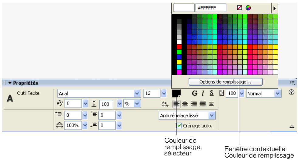 MACROMEDIA FIREWORKS 8-UTILISATION DE FIREWORKS - Application d'une couleur à l'ensemble du texte dans des blocs de texte sélectionnés - 1
