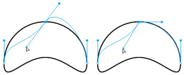 MACROMEDIA FIREWORKS 8-UTILISATION DE FIREWORKS - Pour modifier la courbe de Bezier d'un segment de trajet : - 3