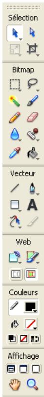 MACROMEDIA FIREWORKS MX 2004-BIEN DMARRER AVEC FIREWORKS - Utilisation du panneau Outils - 1