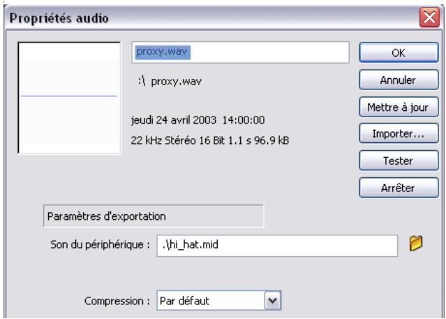 MACROMEDIA FLASH 8-DEVELOPPEMENT D APPLICATIONS FLASH LITE - Pour ajouter un son de périphérique à un document flash : - 3