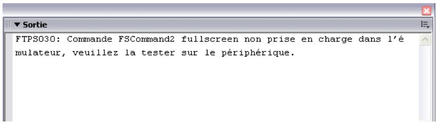 MACROMEDIA FLASH 8-DEVELOPPEMENT D APPLICATIONS FLASH LITE - Fonctionnalités flash lite non prises en charge par l'émulateur (flash professionnel uniquement) - 1