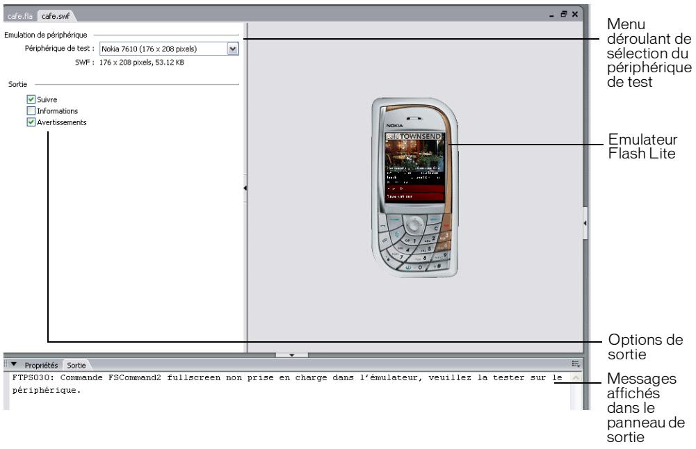 MACROMEDIA FLASH 8-DEVELOPPEMENT D APPLICATIONS FLASH LITE - Présentation des fonctionnalités de test de flash lite (flash professionnel uniquement) - 1