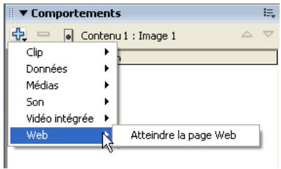 MACROMEDIA FLASH MX 2004-APPRENDRE UTILISER FLASH - Ajouter un élément de navigation à un bouton - 1