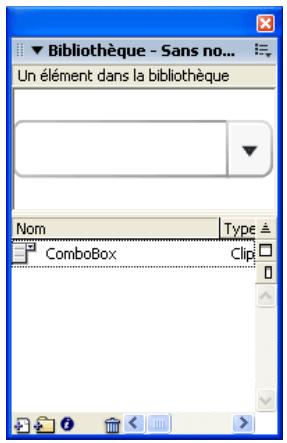 MACROMEDIA FLASH MX 2004-UTILISATION DES COMPOSANTS - Composants dans le panneau Bibliothèque - 1