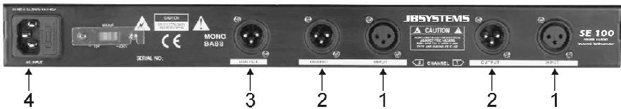 JBSYSTEMS LIGHT ENH 2.3 - PANNEAU ARRIÈRE: CONNECTIONS - 1