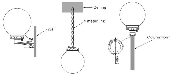 JBSYSTEMS LIGHT LED BALL INDOOR - OPHANGEN VAN HET APPARAAT - 1