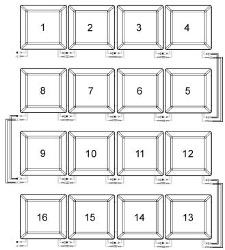 JBSYSTEMS LIGHT LED PANEL - Electrical installation for two or more units in master/slave: - 1