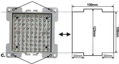 JBSYSTEMS LIGHT LP-8140 - Montieren des LP-8115/LP-8140 in eine Montageplatte MIT HILFE VON 4 SCHRAUBEN: - 1