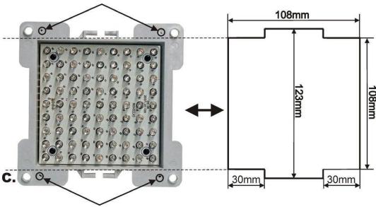 JBSYSTEMS LIGHT LP-8140 - Installation du LP-8115/LP-8140 dans un panneau de montage utilisant les clips à ressorts REMARQUE IMPORTANTE : - 4