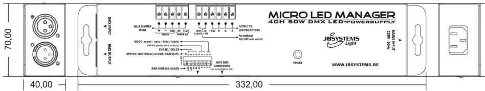 JBSYSTEMS LIGHT MICRO LED MANAGER - Gecontroleerd door de universele DMX-controller: - 1