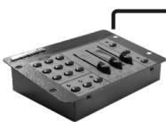 JBSYSTEMS LIGHT MICRO LED MANAGER - Elektrische installment in Master/slave-mode met de LEDCON-02 (of LEDCON-01) remote: - 1