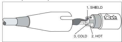 DYNACORD CL 1200 - XLR-type connector pin-assignment - 2