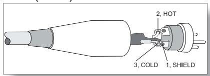 DYNACORD CL 1200 - XLR-type connector pin-assignment - 1