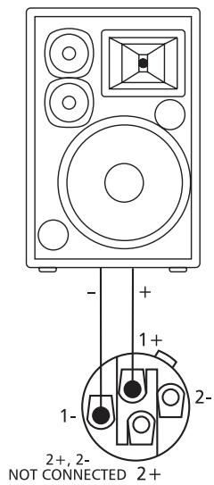 DYNACORD POWERMATE 600 - SPEAKER OUTPUTS RIGHT/LEFT (Sorties HP gauche/droite) - 1