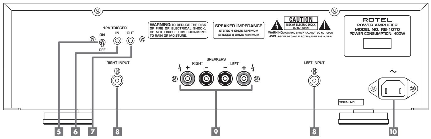 ROTEL RB-1070 - APPLICABLE FOR USA, CANADA OR WHERE APPROVED FOR THE USAGE - 5
