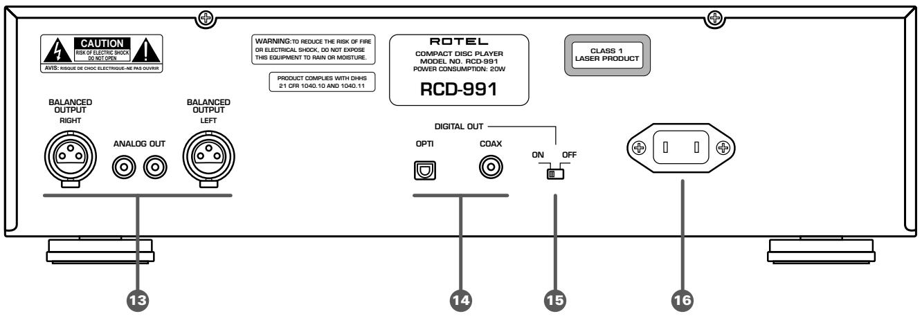 ROTEL RCD-991 - WARNING: - 3