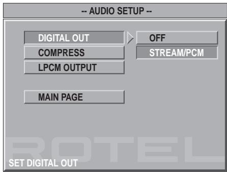 ROTEL RDV-1060 - Verändern der Einstellungen - 2