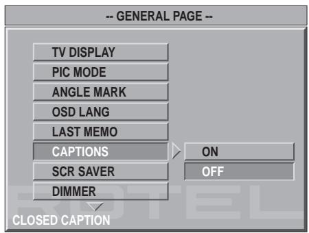 ROTEL RDV-1060 - General Setup - 8