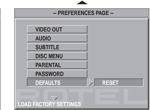 ROTEL RDV-1060 - Préférences - 7