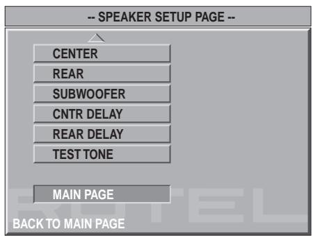ROTEL RDV-1060 - Réglages des enceintes acoustiques - 2