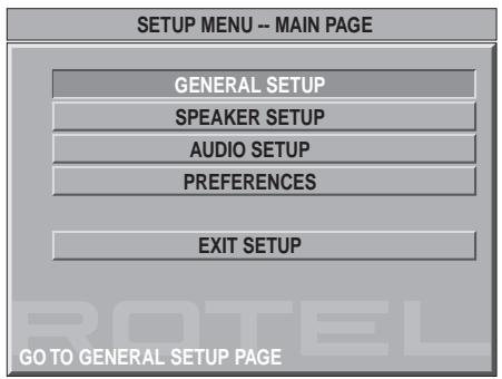 ROTEL RDV-1060 - How to Set Preferences - 1