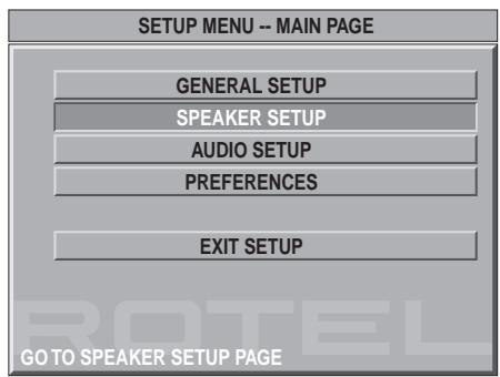 ROTEL RDV-1060 - Speaker Setup (Laufsprecher-Setup) - 1